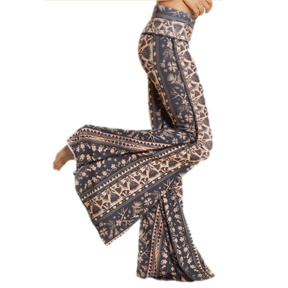 teeki Pants - *SOLD* Teeki Moon Flower Bell Bottom Pants